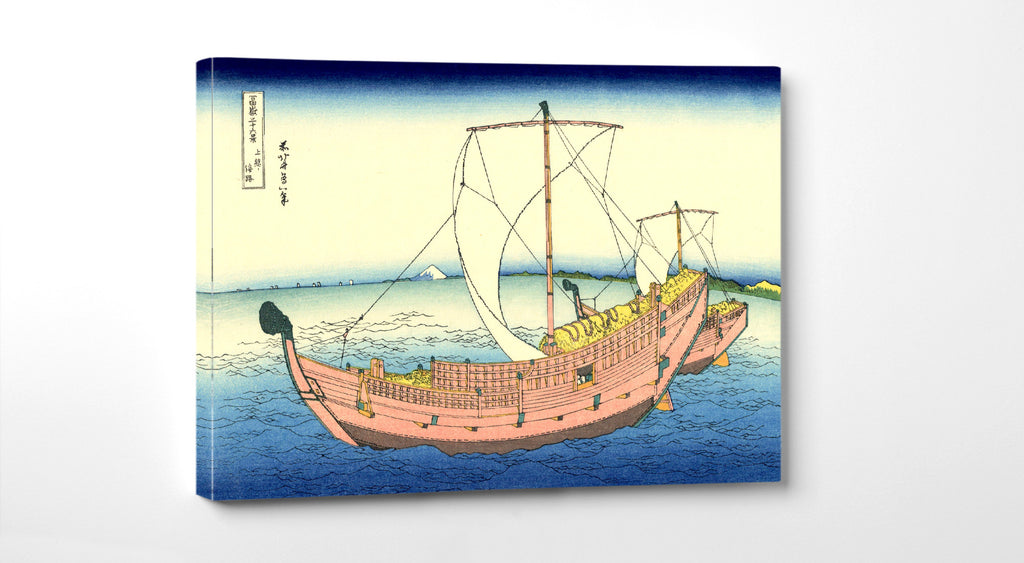 36 Views of Mount Fuji, The Kazusa Province Sea Route, Katsushika Hokusai, Japanese Print