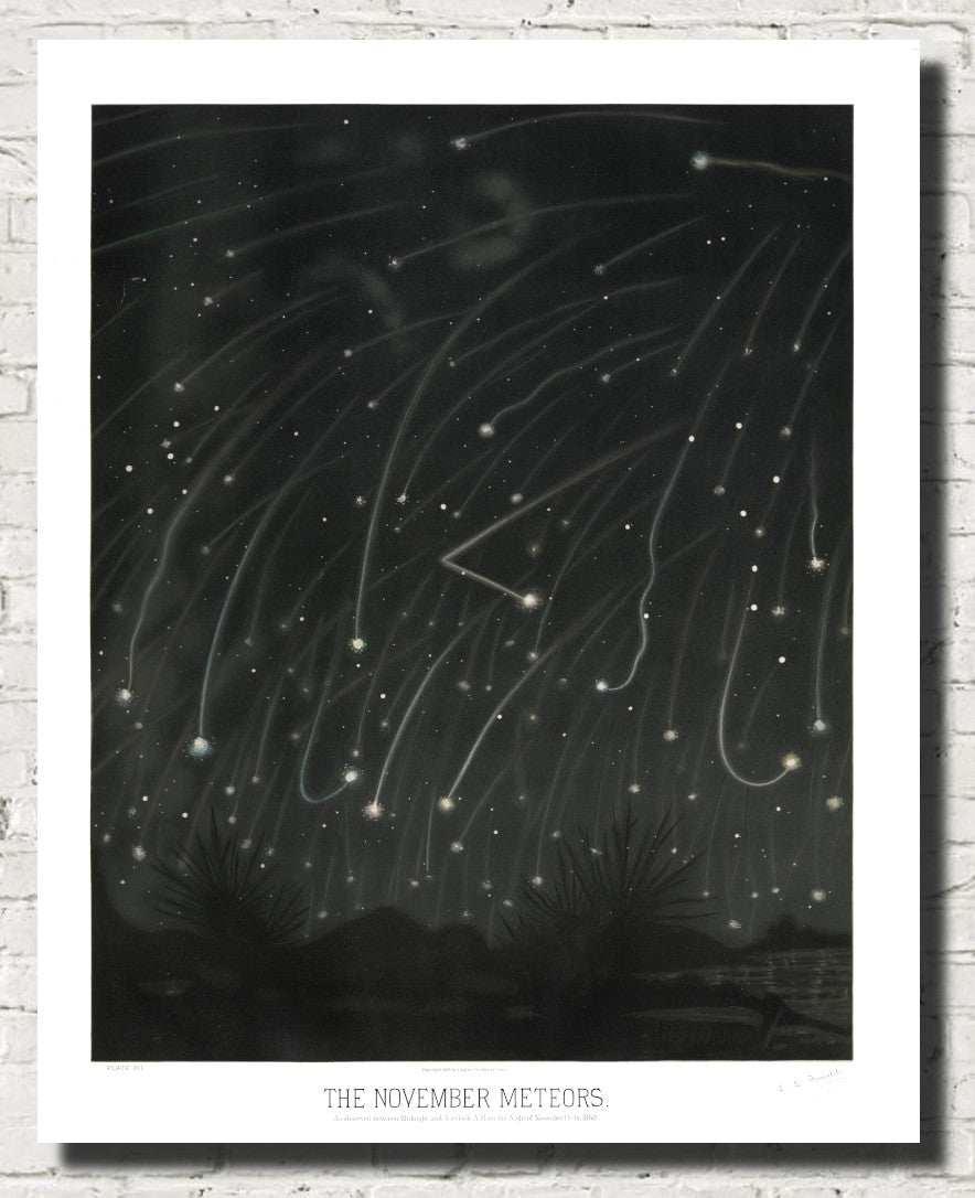 Étienne Léopold Trouvelot Fine Art Print, The November Meteors