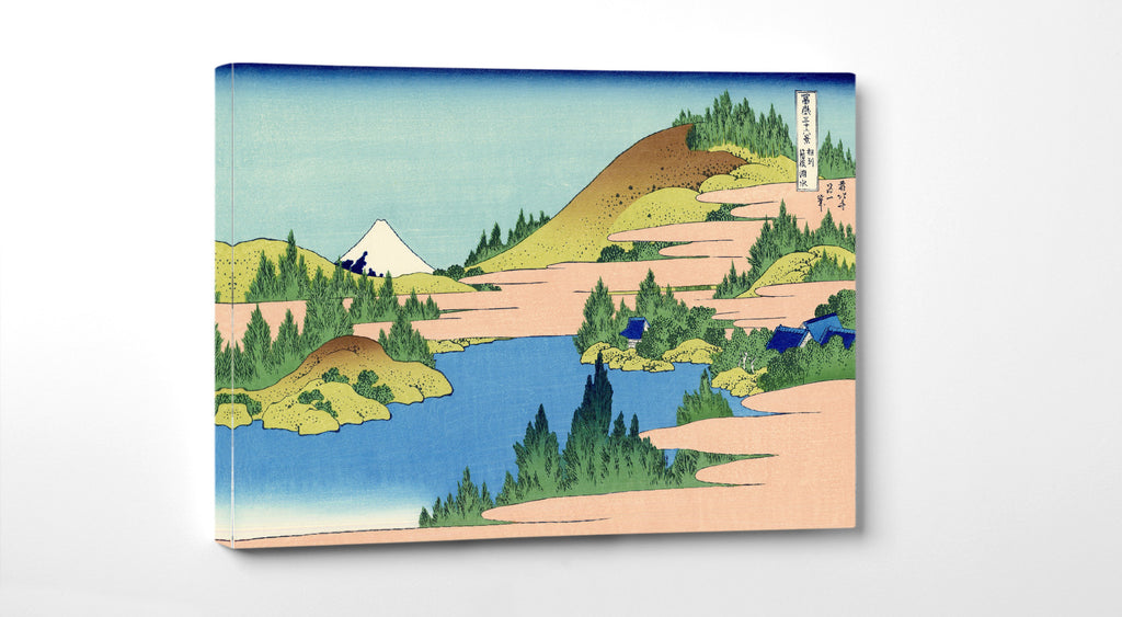 36 Views of Mount Fuji, TThe lake of Hakone in Sagami Province, Katsushika Hokusai, Japanese Print