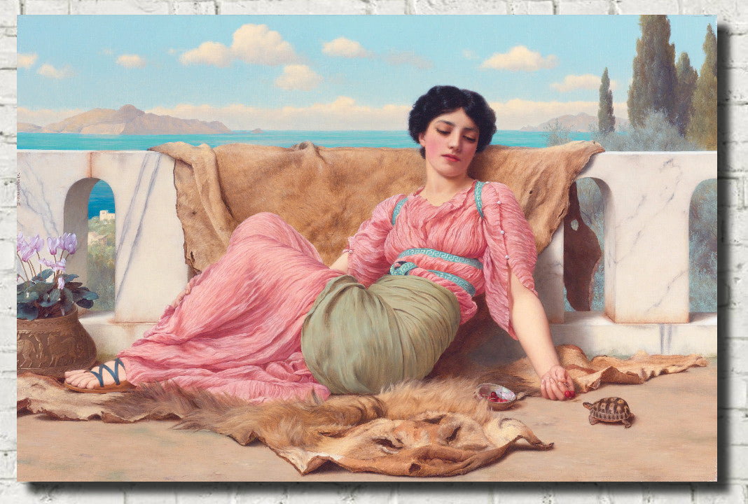 John William Godward Fine Art Print : The Quiet Pet