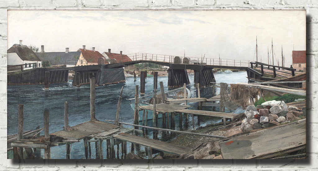 Laurits Andersen Ring Fine Art Print, The bridge at Karrebæksminde