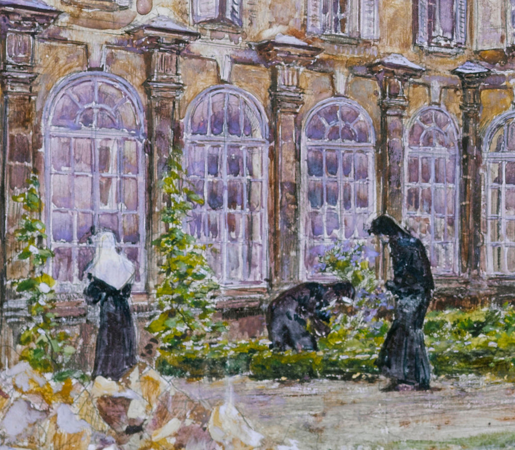 Frederic Anatole Houbron Fine Art Print, The cloister of the Abbaye-aux-Bois, rue de Sèvres