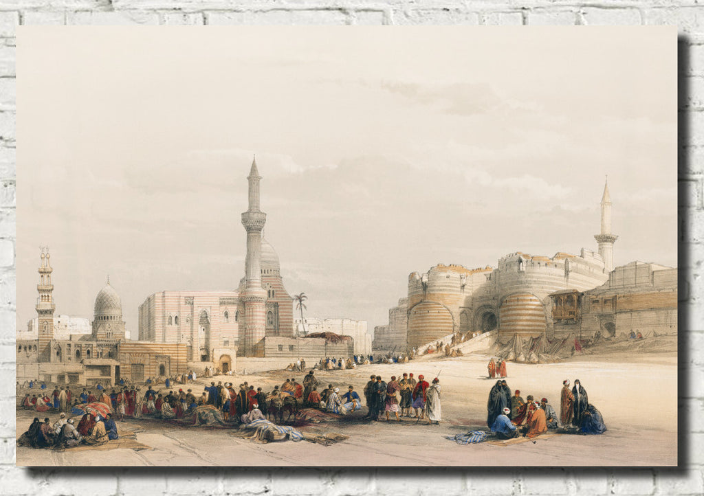 The entrance to the Citadel of Cairo, David Roberts Fine Art Print