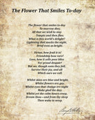 The Flower That Smiles To-day, Poem by Percy Bysshe Shelley, Typography Print
