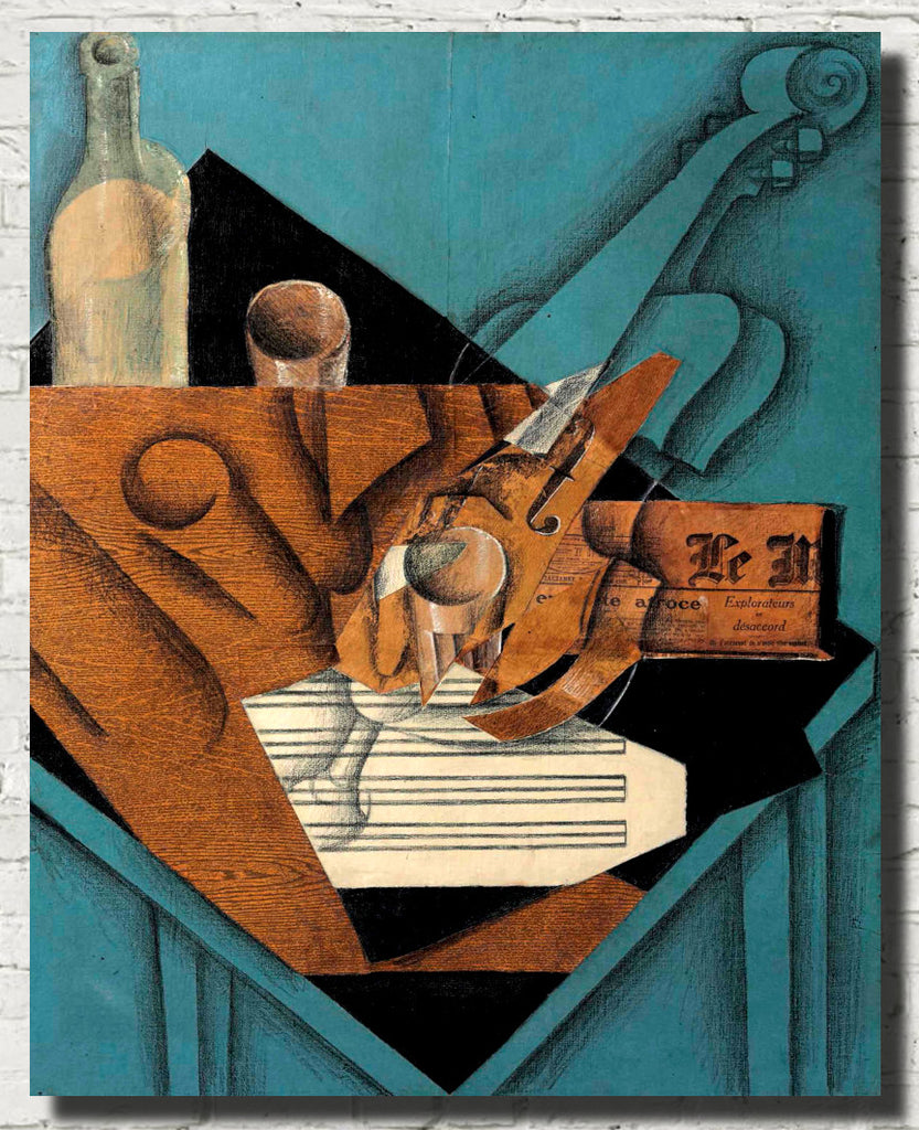 Juan Gris Crystal Cubism Fine Art Print, The musician's table