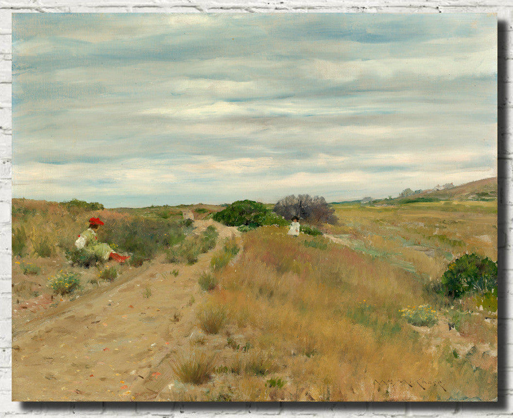William Merritt Chase Fine Art Print, Sunlight and Shadow, The old Sand Road