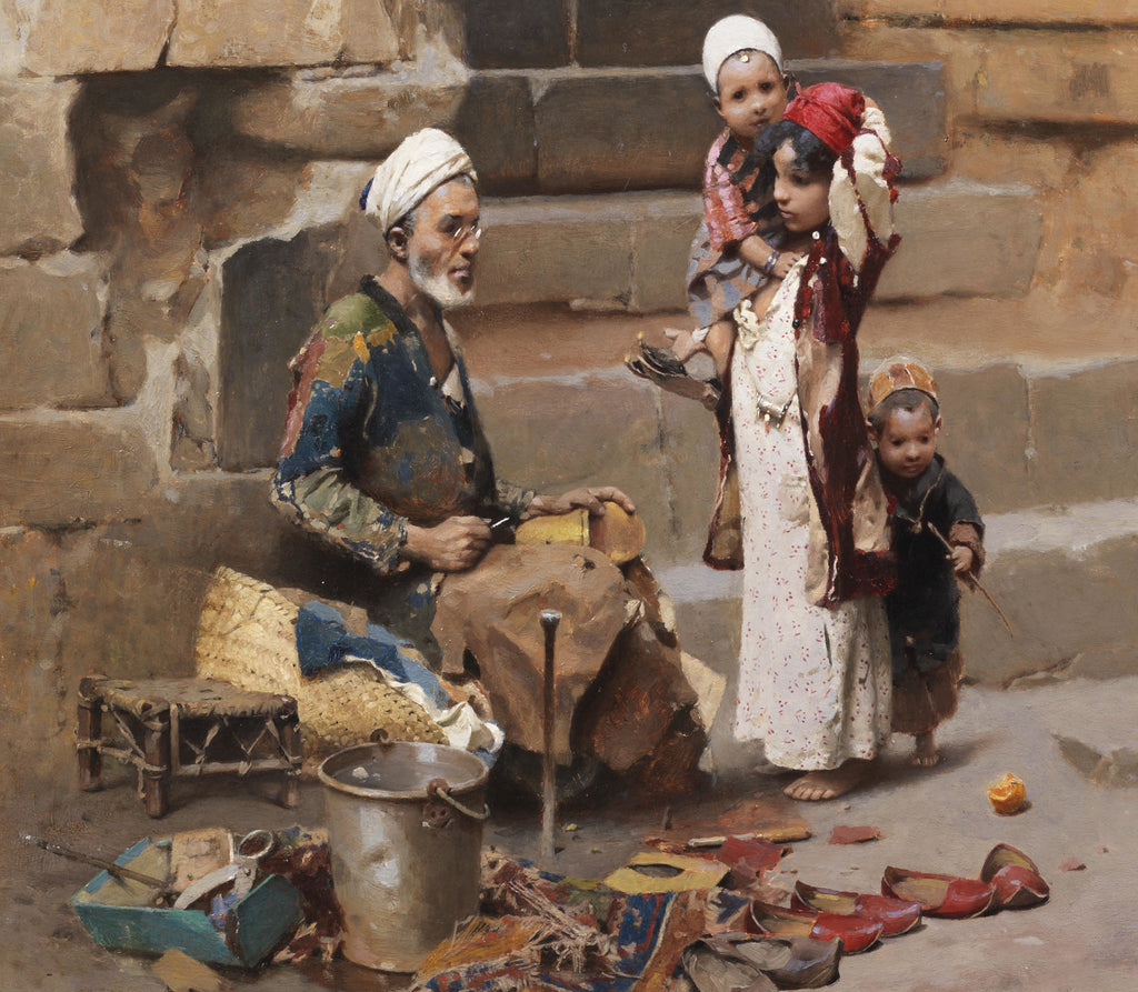Raphael von Ambros Fine Art Print : The Old Shoe Maker, Cairo