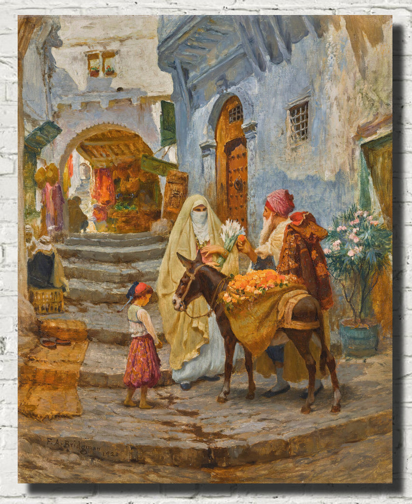 The Orange Seller, Frederick Arthur Bridgman Fine Art Print