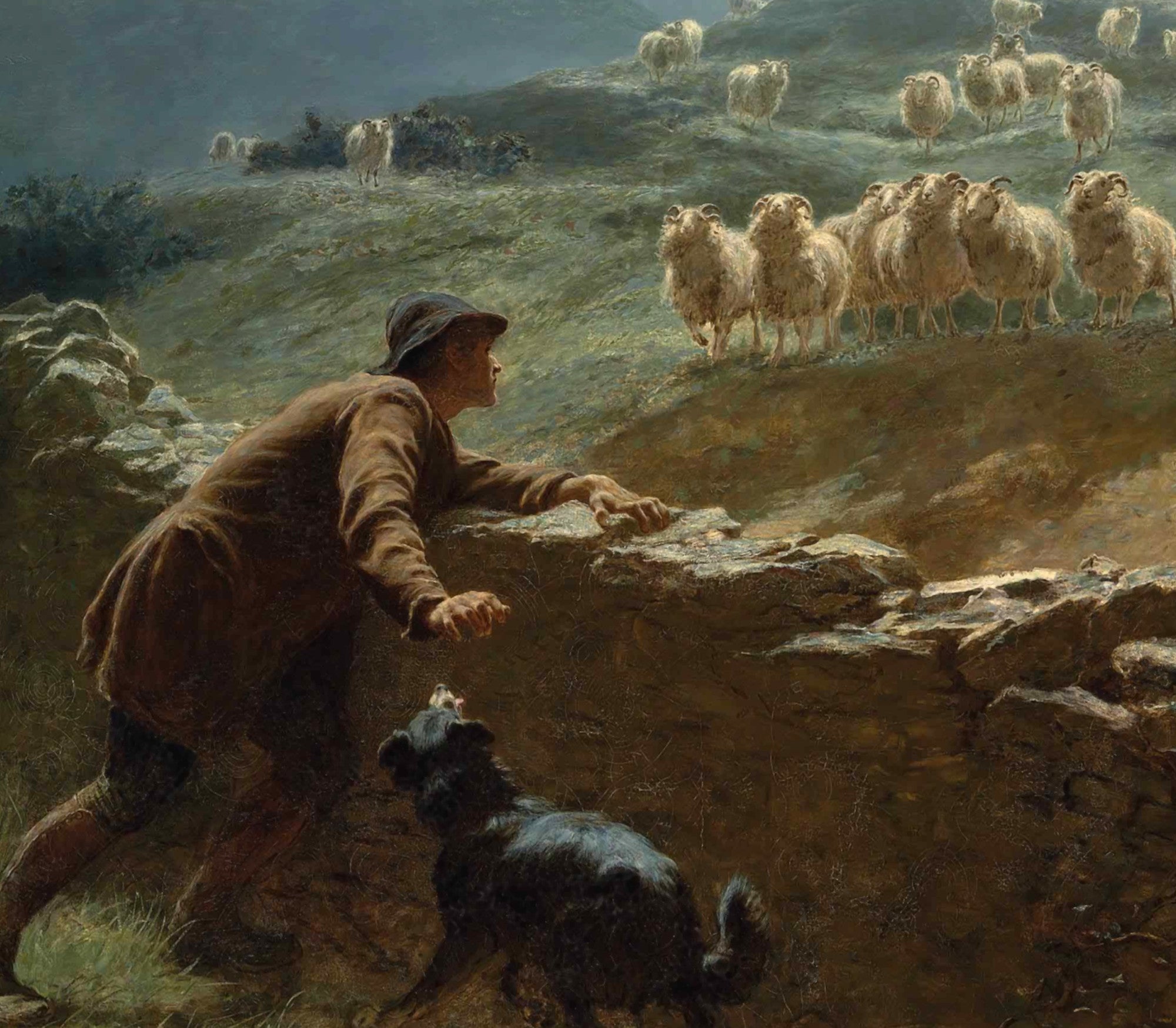 Briton Rivière Fine Art Print, The sheepstealer