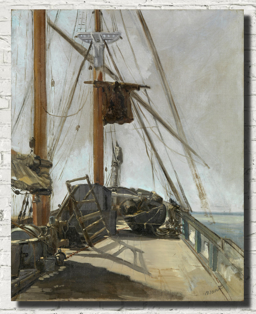 Édouard Manet, French Impressionist Fine Art Print : The Ships Deck