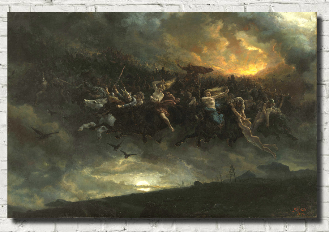 The Wild Hunt of Odin, Peter Nicolai Arbo Fine Art Print