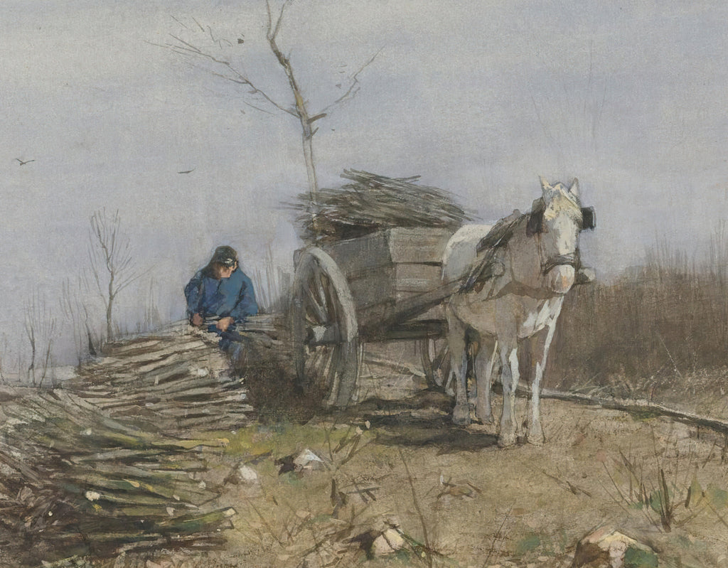 The wood gatherer, Anton Mauve Fine Art Print
