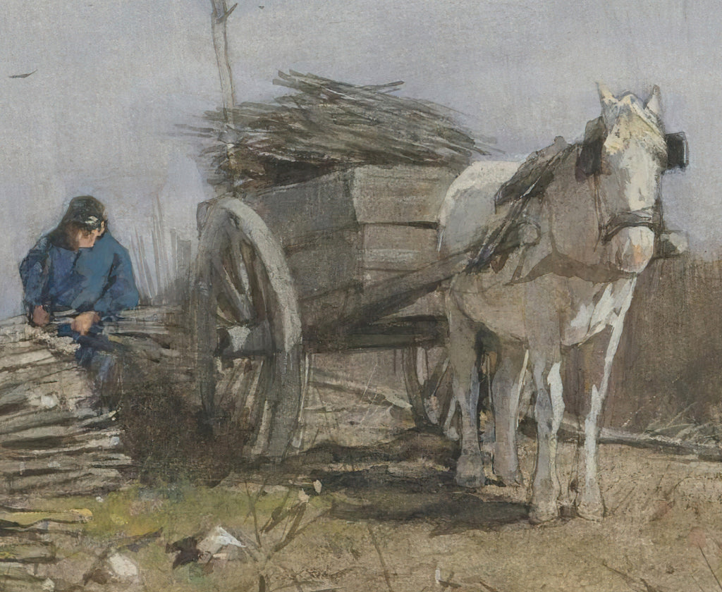 The wood gatherer, Anton Mauve Fine Art Print