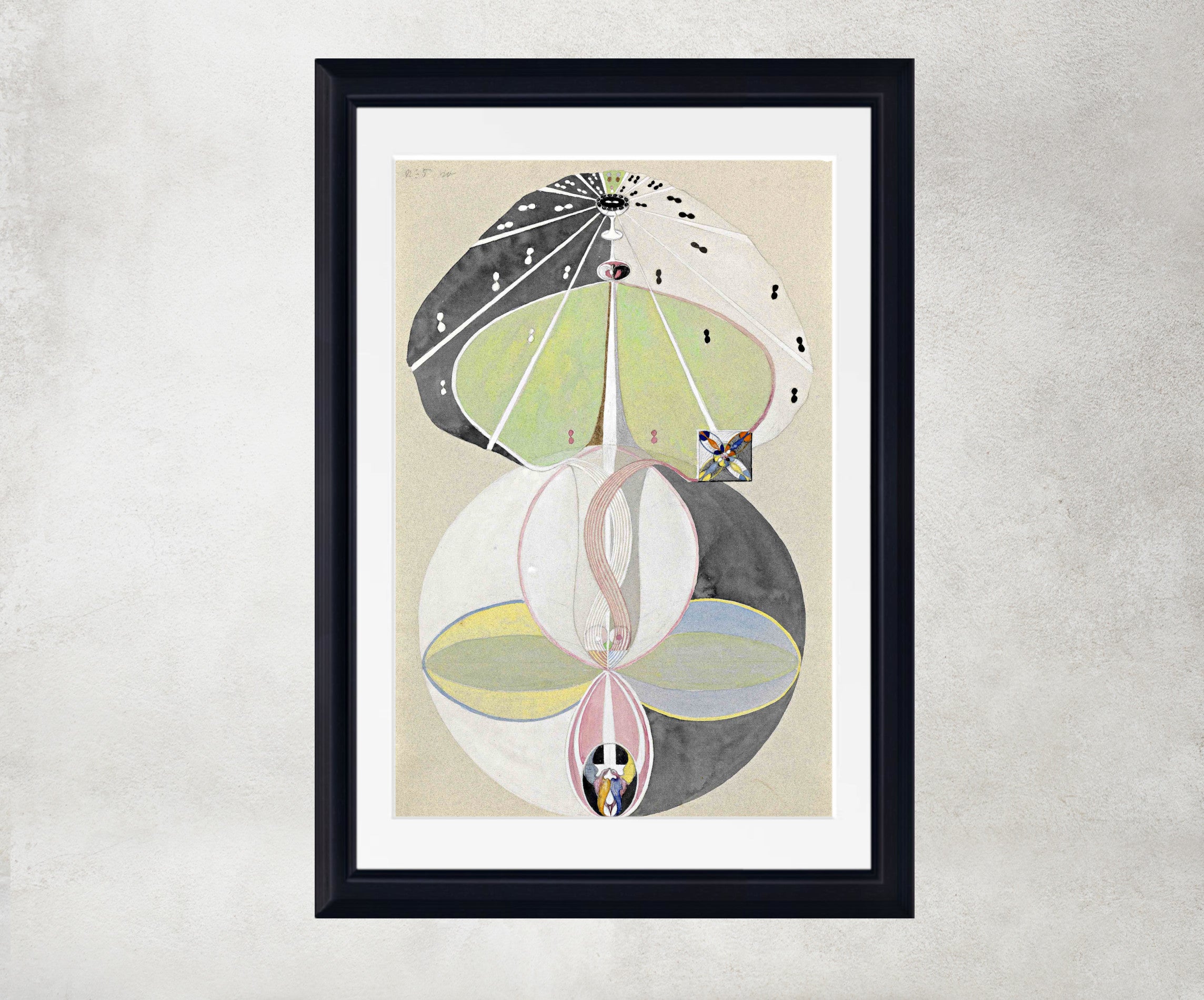 Hilma Af Klint Abstract Framed Art Print, Tree of Knowledge No. 5