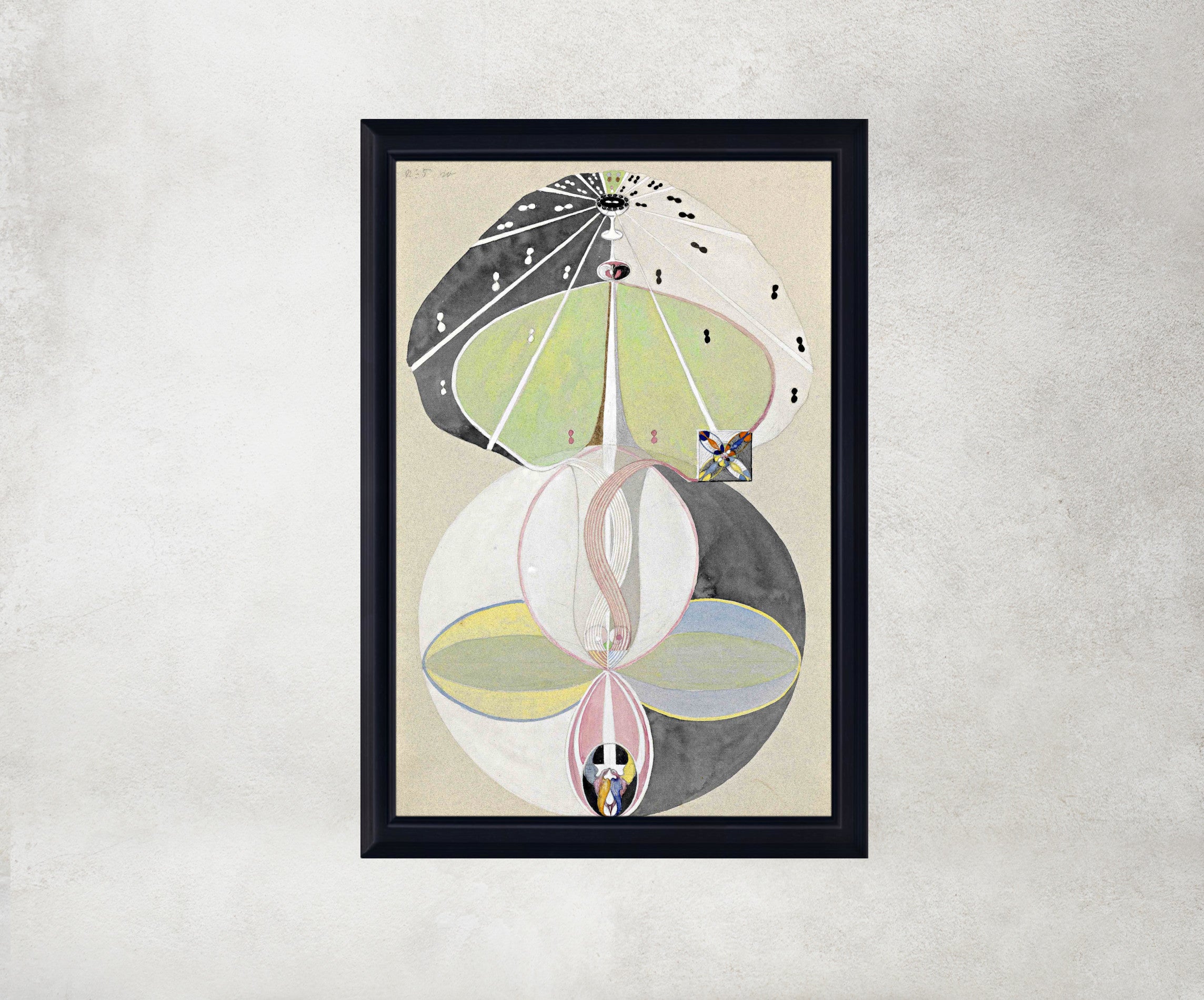 Hilma Af Klint Abstract Framed Art Print, Tree of Knowledge No. 5