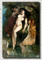 Three Bathers, Gustave Courbet Fine Art Print