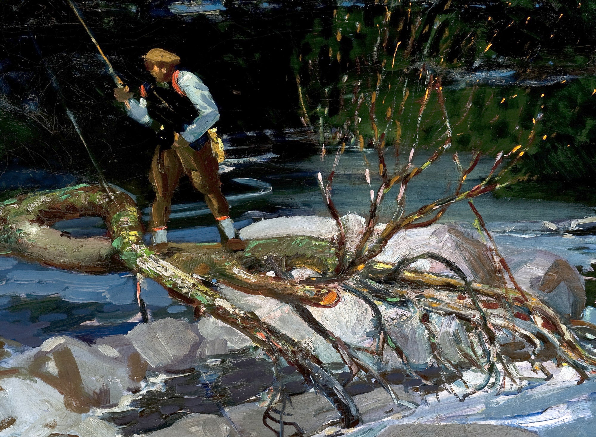 Trout Fishing, George Luks Fine Art Print
