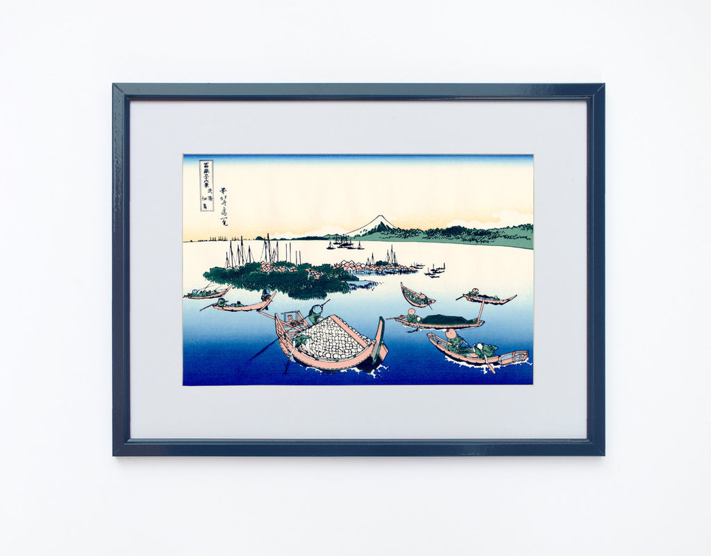 36 Views of Mount Fuji, Tsukuda Island in Musashi Province, Katsushika Hokusai, Japanese Print