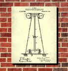 Nikola Tesla Blueprint Vintage Patent Print Design Electrical Poster