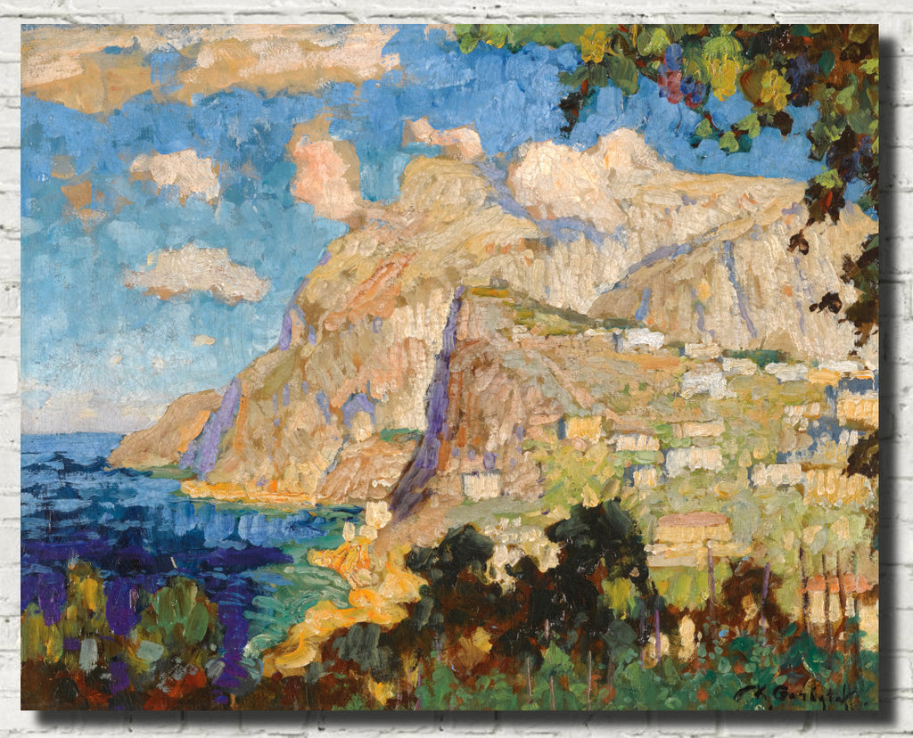 Konstantin Gorbatov Fine Art Print, View of Monte Solaro, Capri
