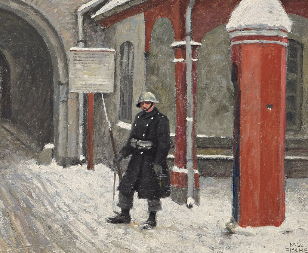 Paul Gustav Fischer Fine Art Print, Guard post at Kastellet, Copenhagen