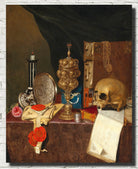 Evert Collier Fine Art Print, Vanitas Still Life