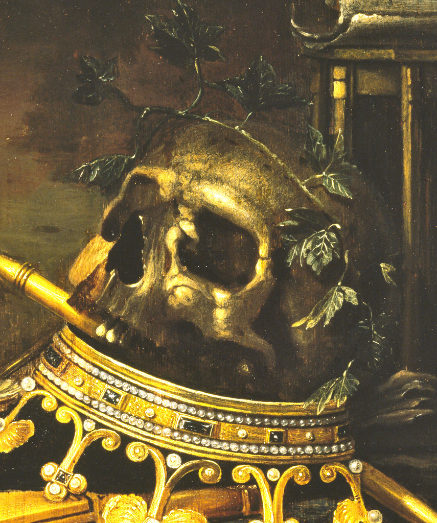 Evert Collier Fine Art Print, Vanitas Still Life with Laurel Crowned Skull