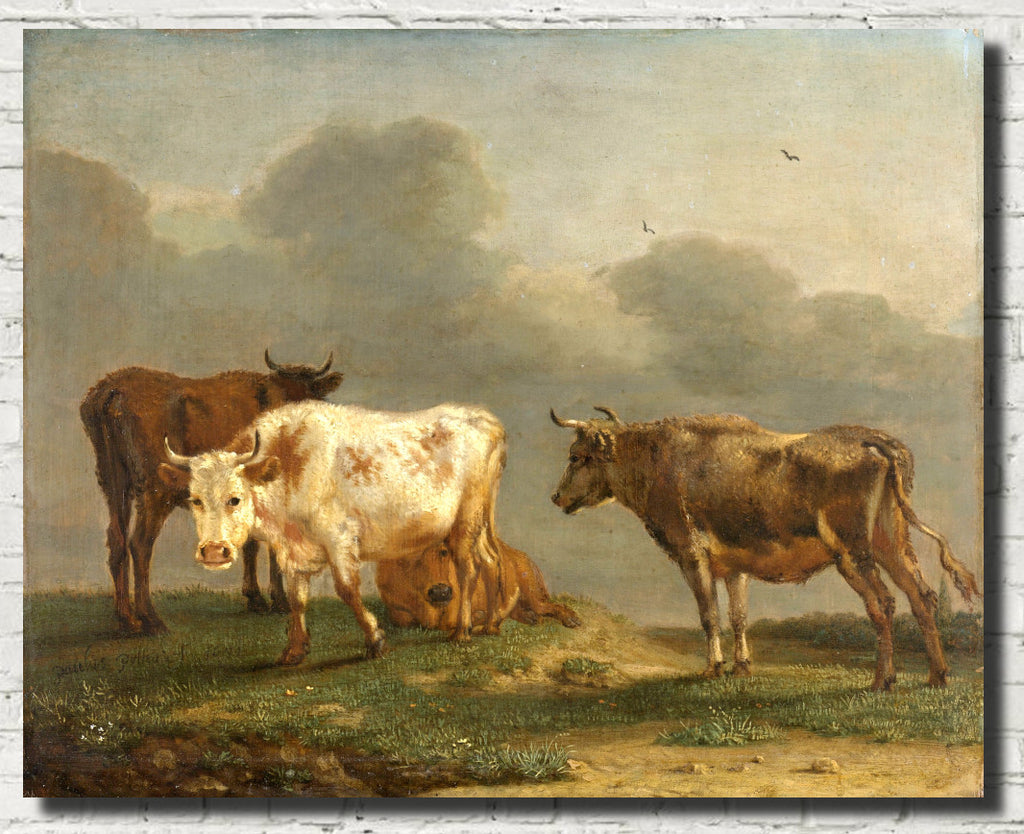 Paulus Potter Fine Art Print, 4 Cows in a Meadow