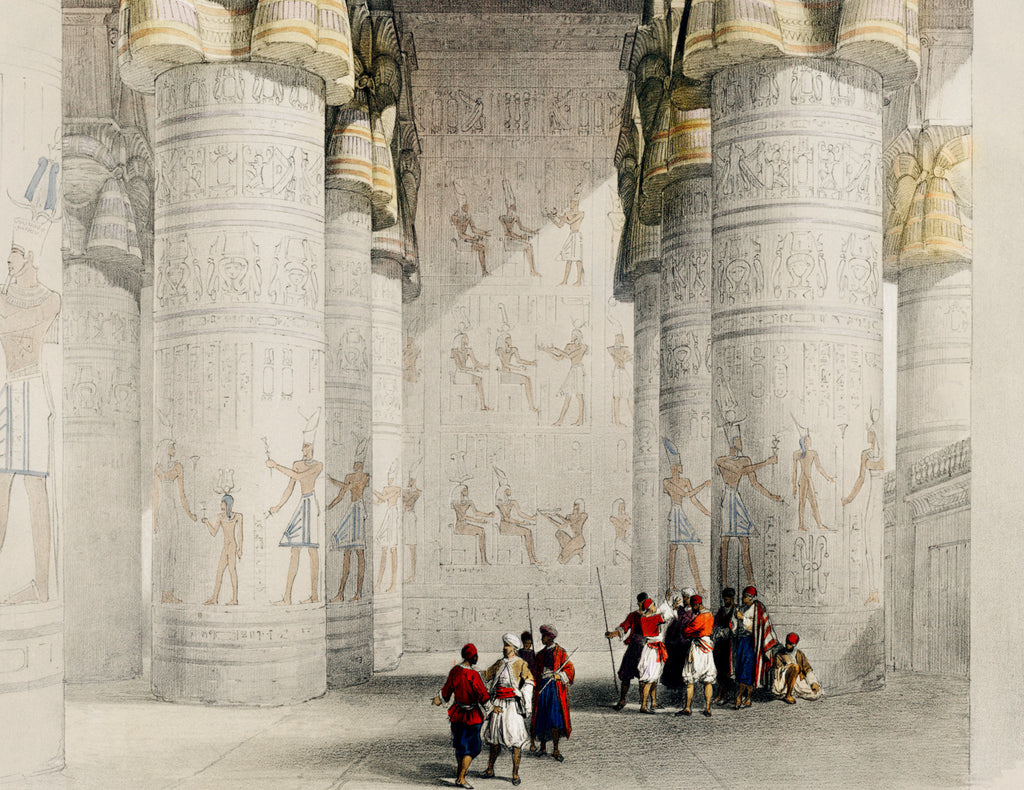 View from under the portico of the Temple of Dendera, David Roberts Fine Art Print