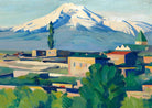 Martiros Sarian Fine Art Print: View of Mount Ararat from Yerevan