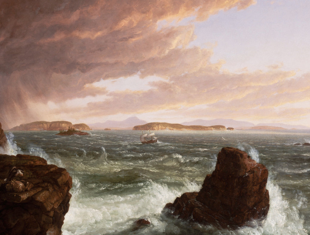 Thomas Cole Fine Art, Views Across Frenchman's Bay from Mt. Desert Island, After a Squall