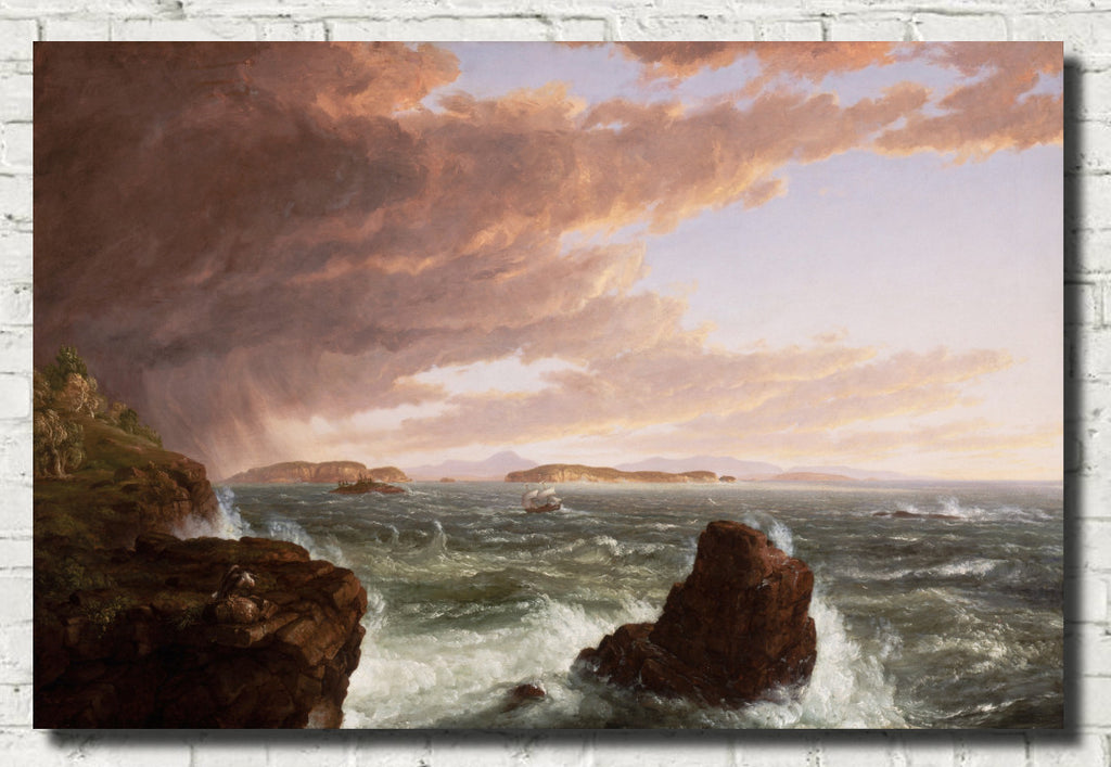 Thomas Cole Fine Art, Views Across Frenchman's Bay from Mt. Desert Island, After a Squall