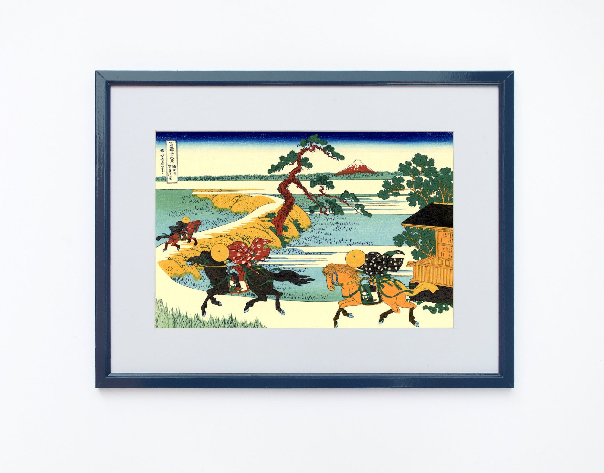 36 Views of Mount Fuji, Barrier Town on the Sumida River, Katsushika Hokusai, Japanese Print