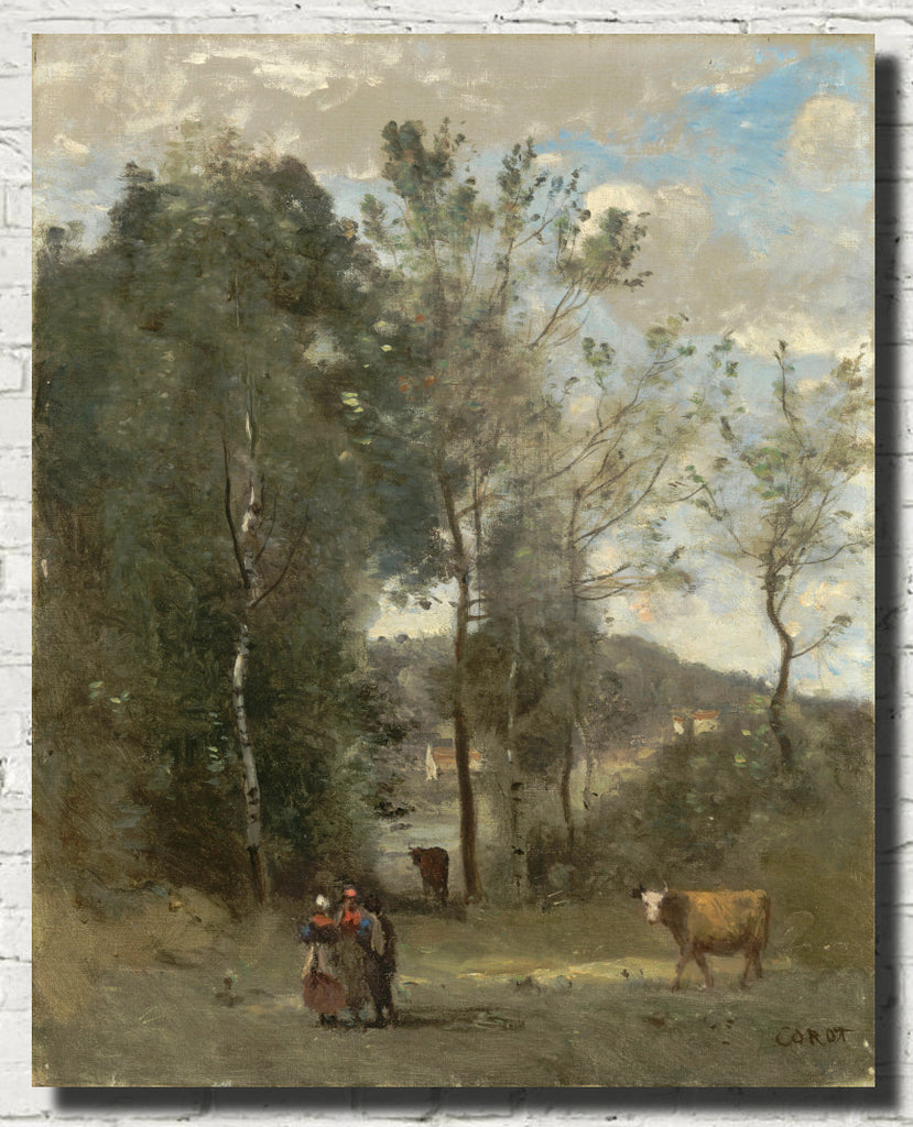 Jean-Baptiste-Camille Corot Fine Art Print,  Ville d'Avray, edge of the woods