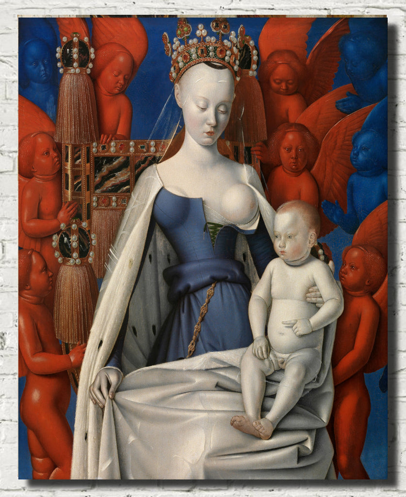 Madonna Surrounded by Seraphim and Cherubim , Jean Fouquet (Melun Diptych)
