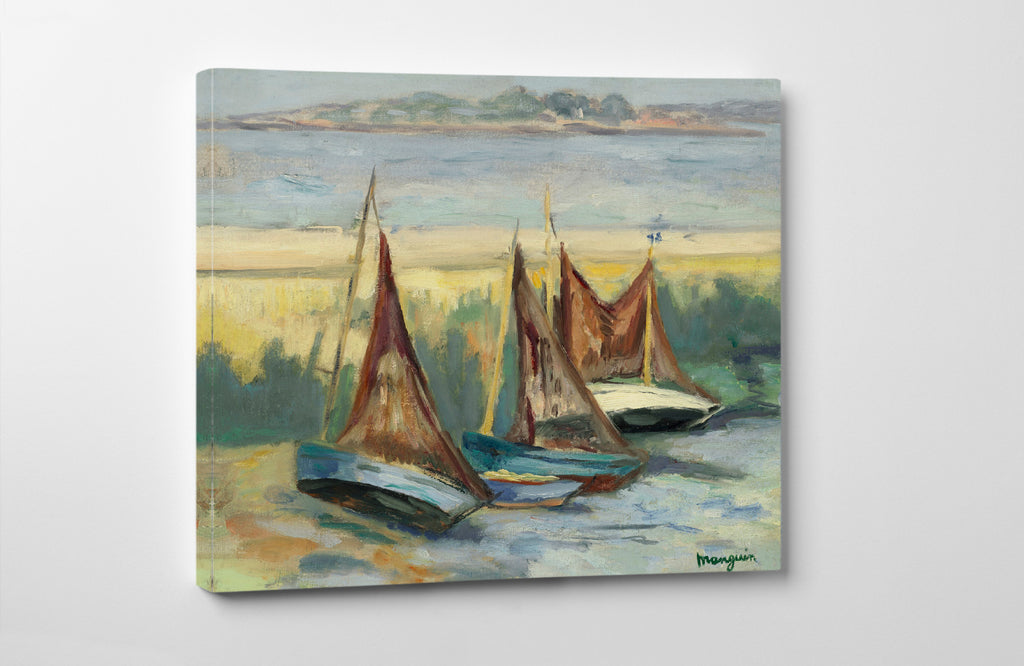Sailboats at Low Tide, Henri Manguin, Voiliers à marée basse