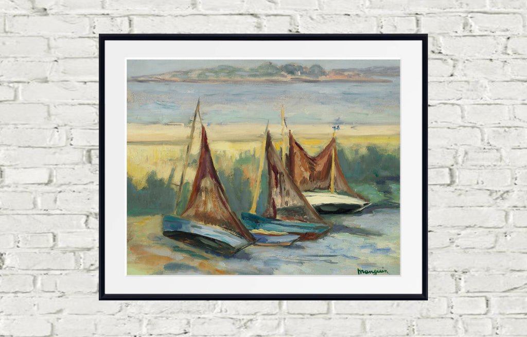 Sailboats at Low Tide, Henri Manguin, Voiliers à marée basse