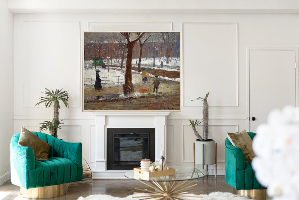 Washington Square, Winter, William Glackens Fine Art Print