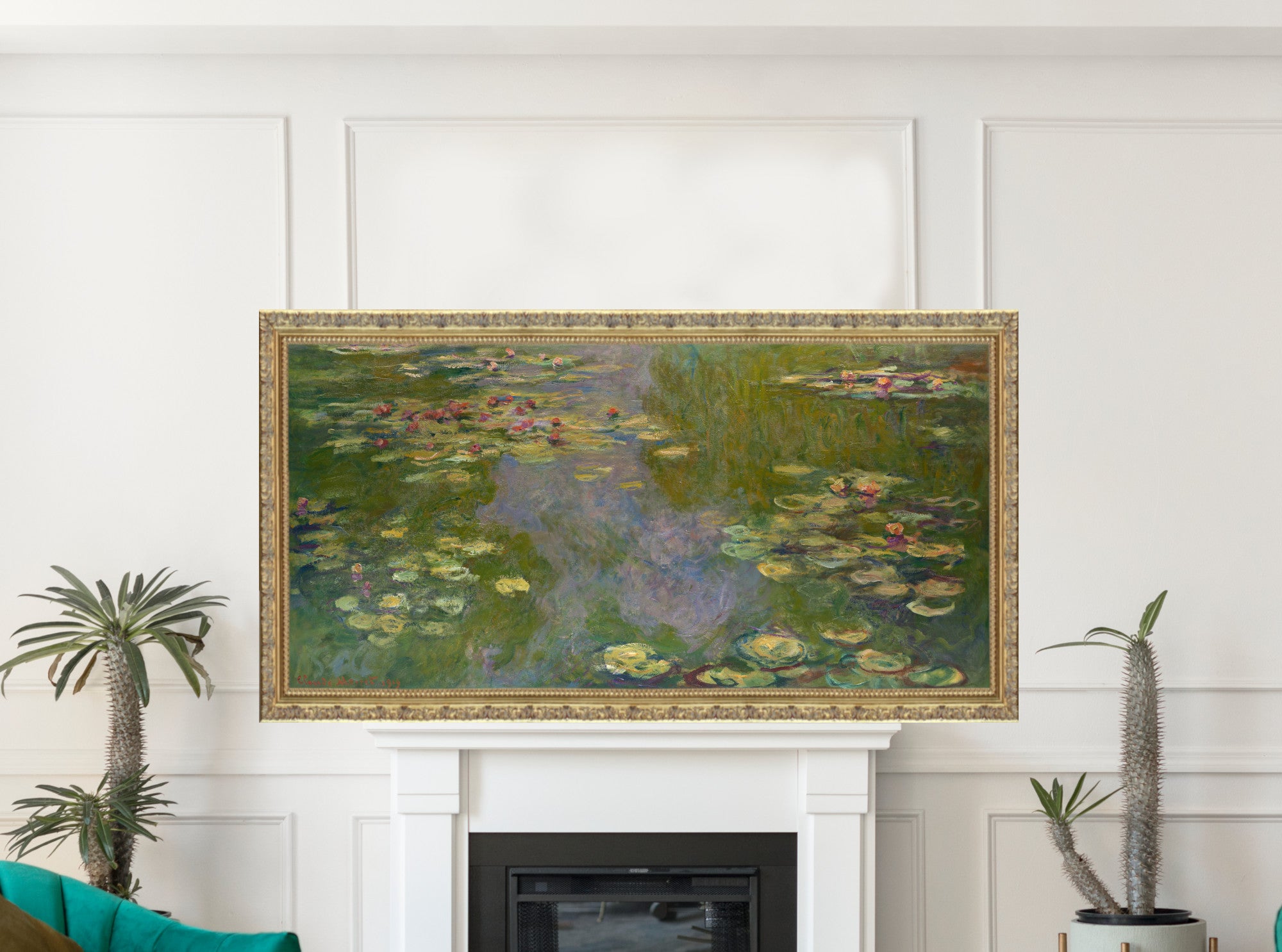  Water Lilies (1919), Claude Monet Gallery Quality Canvas Reproduction
