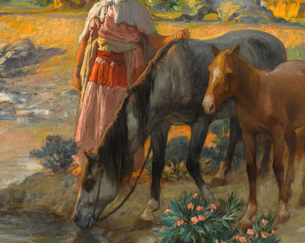 Watering the Horses, Frederick Arthur Bridgman Fine Art Print