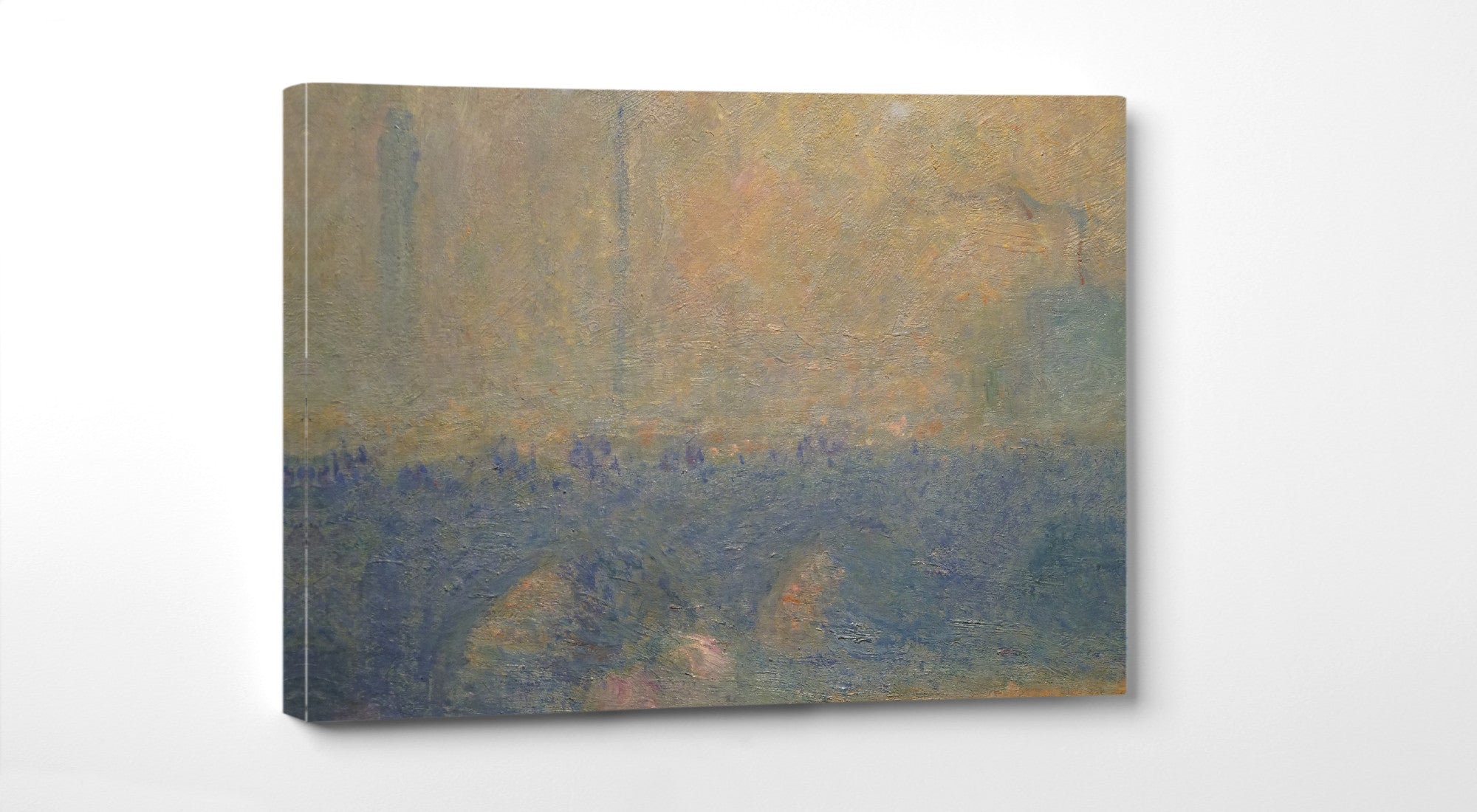 Waterloo Bridge, Sunlight Effect with Smoke, Claude Monet, Gallery Quality Canvas Reproduction