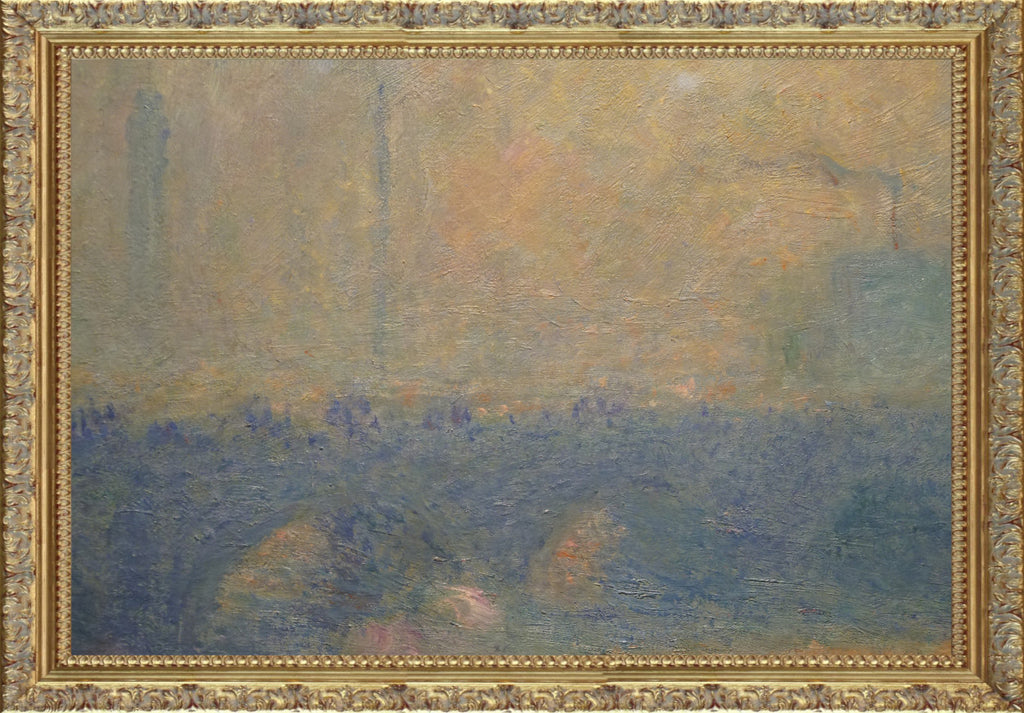 Waterloo Bridge, Sunlight Effect with Smoke, Claude Monet, Gallery Quality Canvas Reproduction