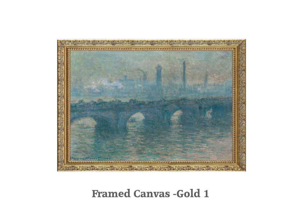 Waterloo Bridge, Claude Monet, Gallery Quality Canvas Reproduction