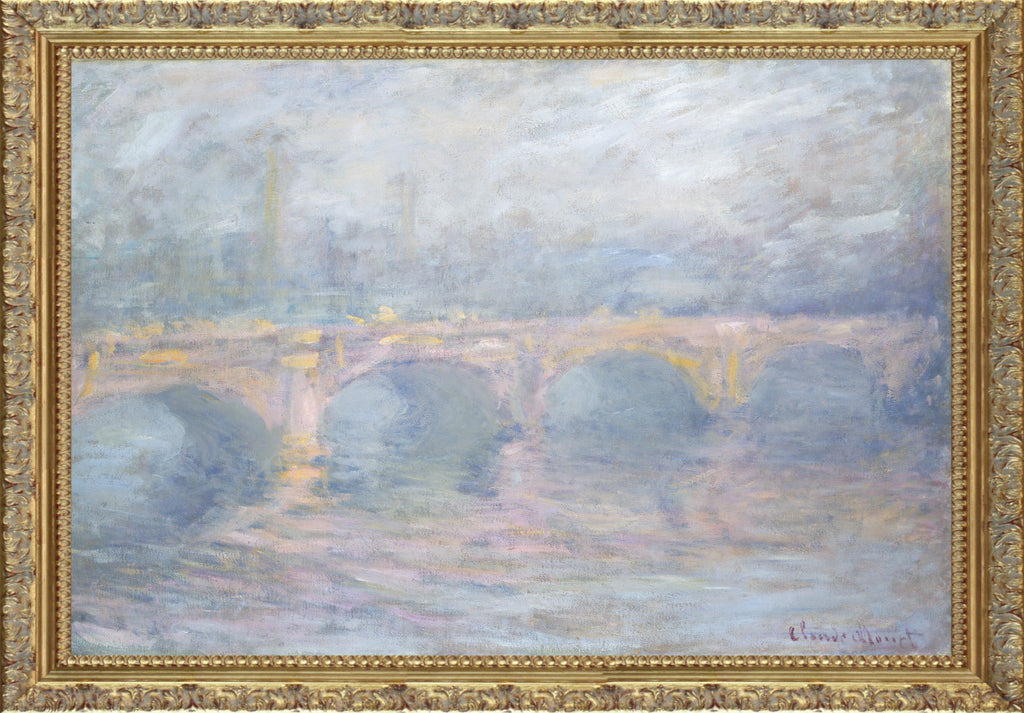 Waterloo Bridge, London at Sunset, Claude Monet, Gallery Quality Canvas Reproduction