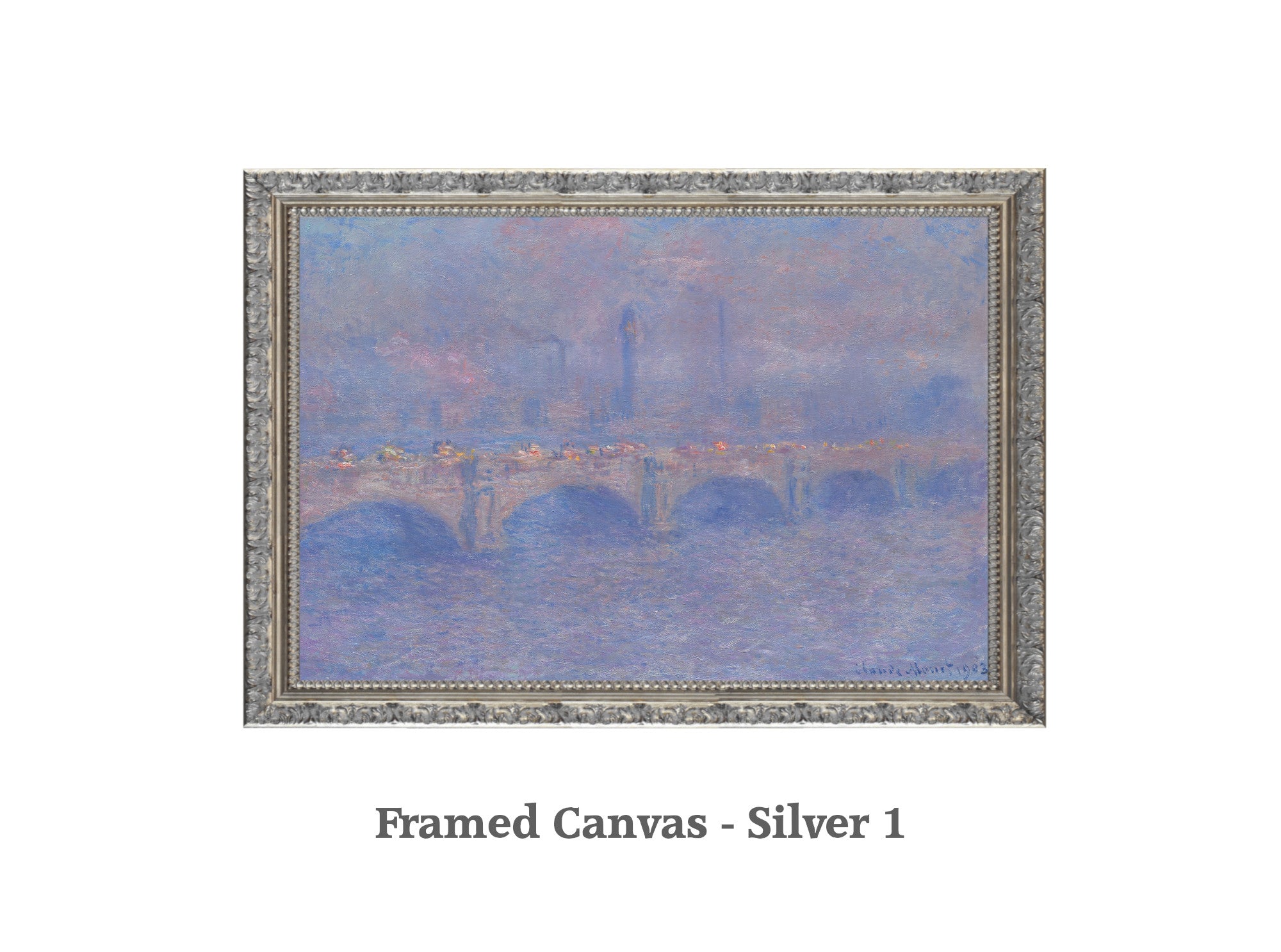 Waterloo Bridge, Sunlight Effect, Claude Monet, Gallery Quality Canvas Reproduction
