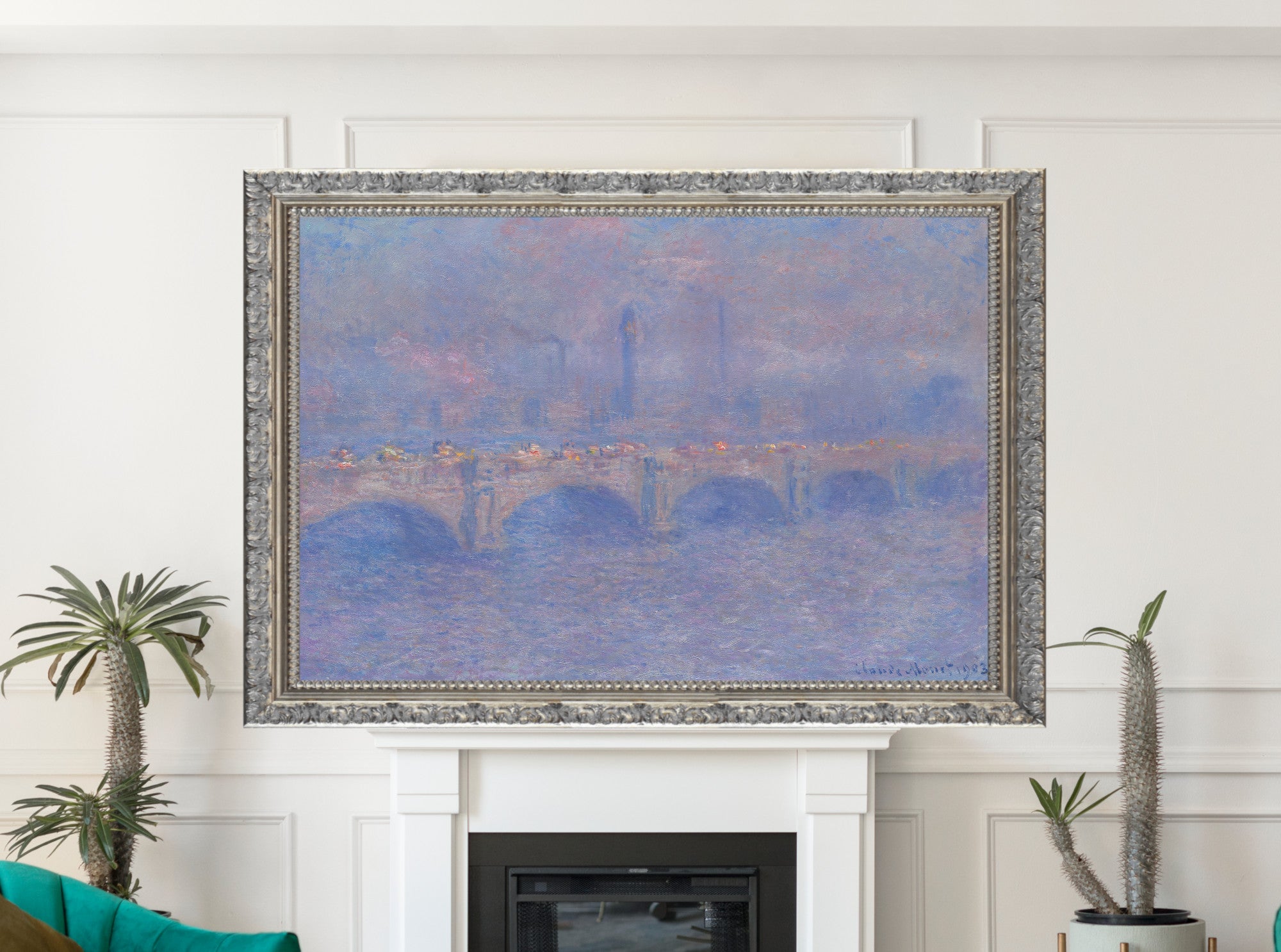 Waterloo Bridge, Sunlight Effect, Claude Monet, Gallery Quality Canvas Reproduction
