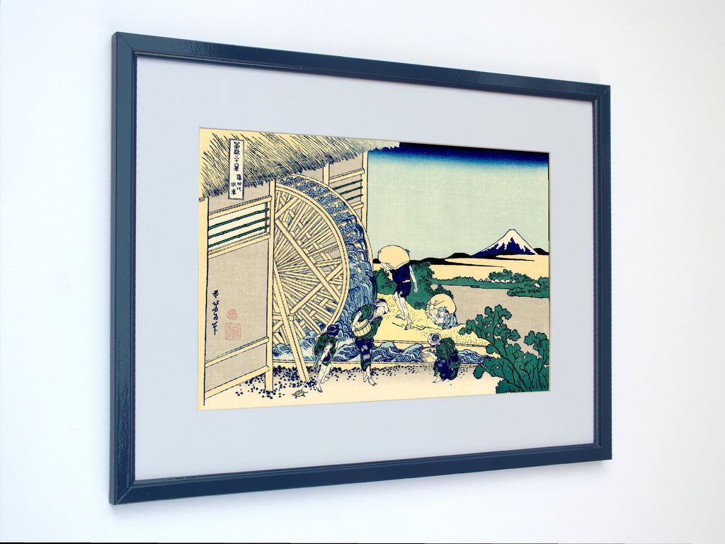 36 Views of Mount Fuji, Watermill at Onden, Katsushika Hokusai, Japanese Print