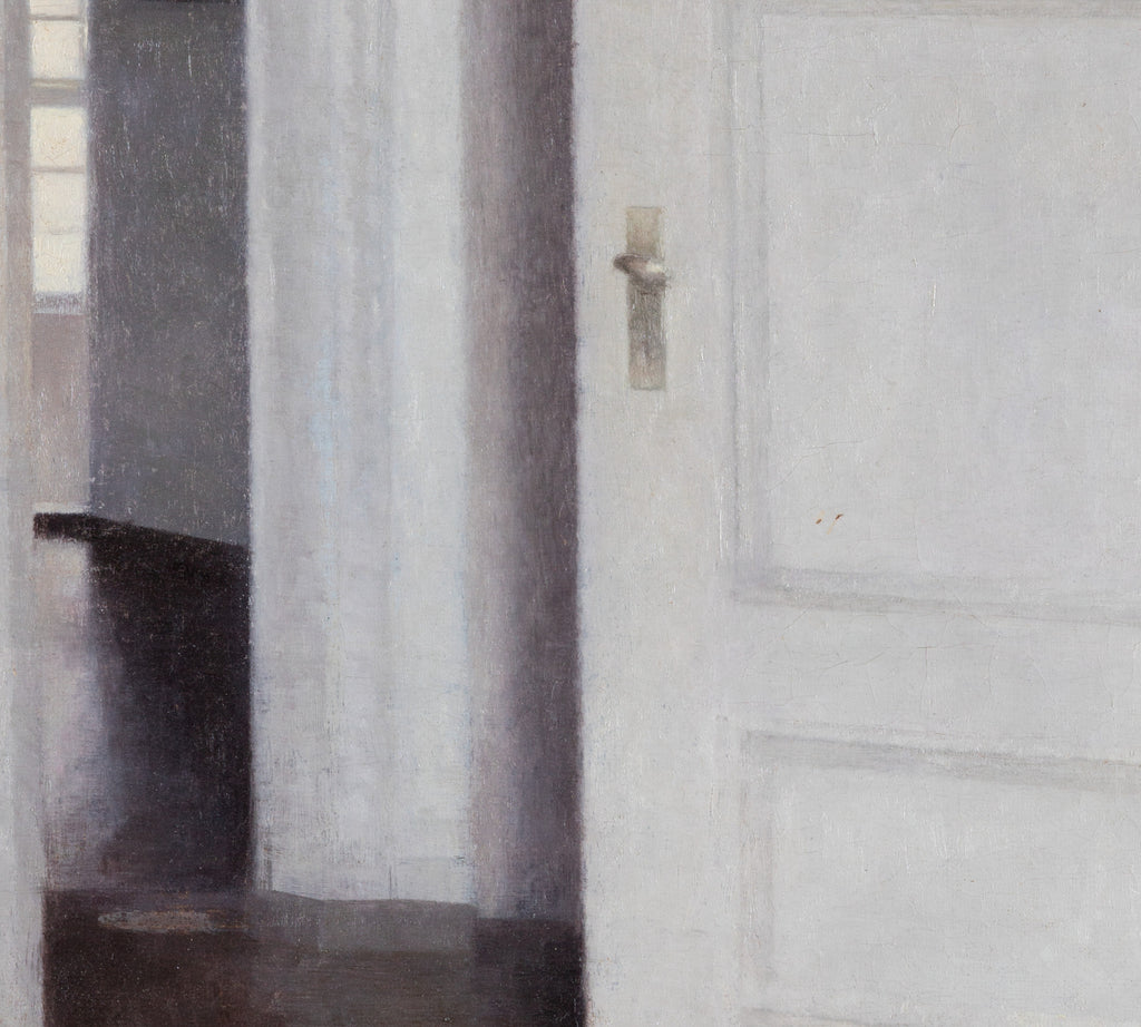Wilhelm Hammershoi Fine Art Print, White doors, Strandgade 30