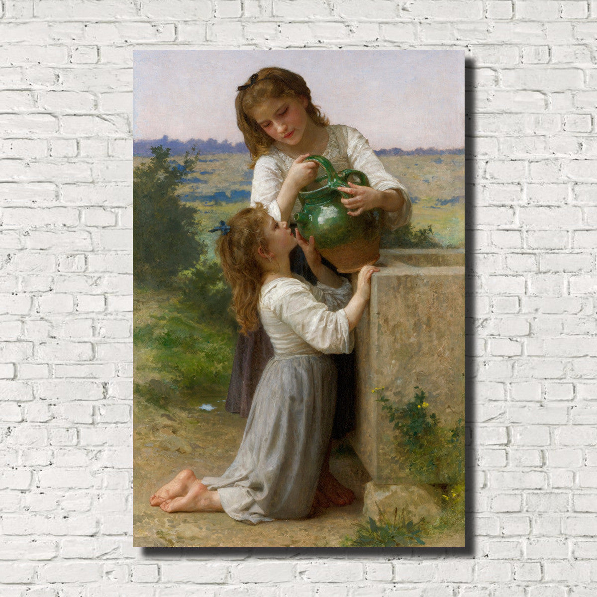 William-Adolphe Bouguereau, Old Masters Figure Print : A la Fontaine