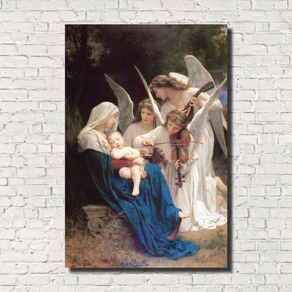 William-Adolphe Bouguereau, Old Masters Figure Print : Song of Angels